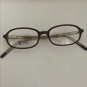 Chaps Eyeglasses with Brown Frame and Gold Temples